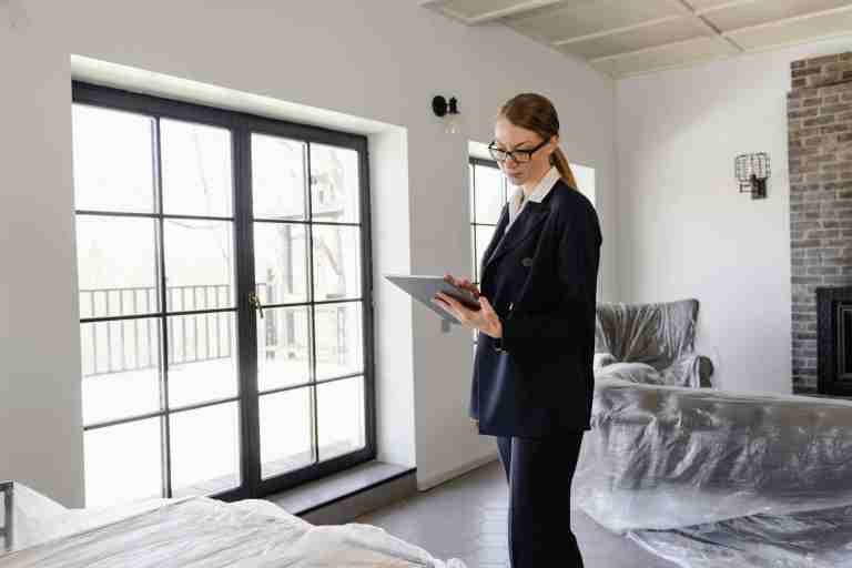 Property Manager conducting a routine residential property inspection in Australia, representing Property Manager Salary Australia.